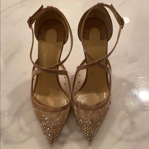 Christian Louboutin Nude Twistissima Strass 100mm